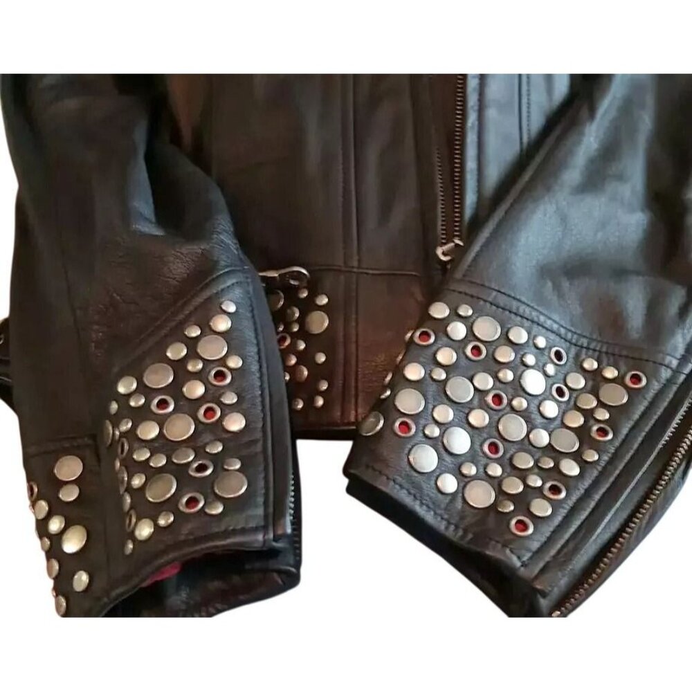 Harley-Davidson Women’s Roxy Bling Black Leather Jacket - Picture 12 of 15